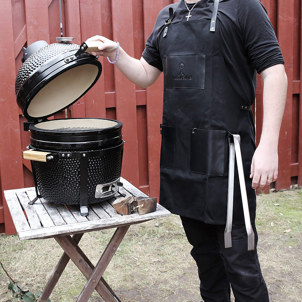 Förkläde Vaxad Bomull Svart