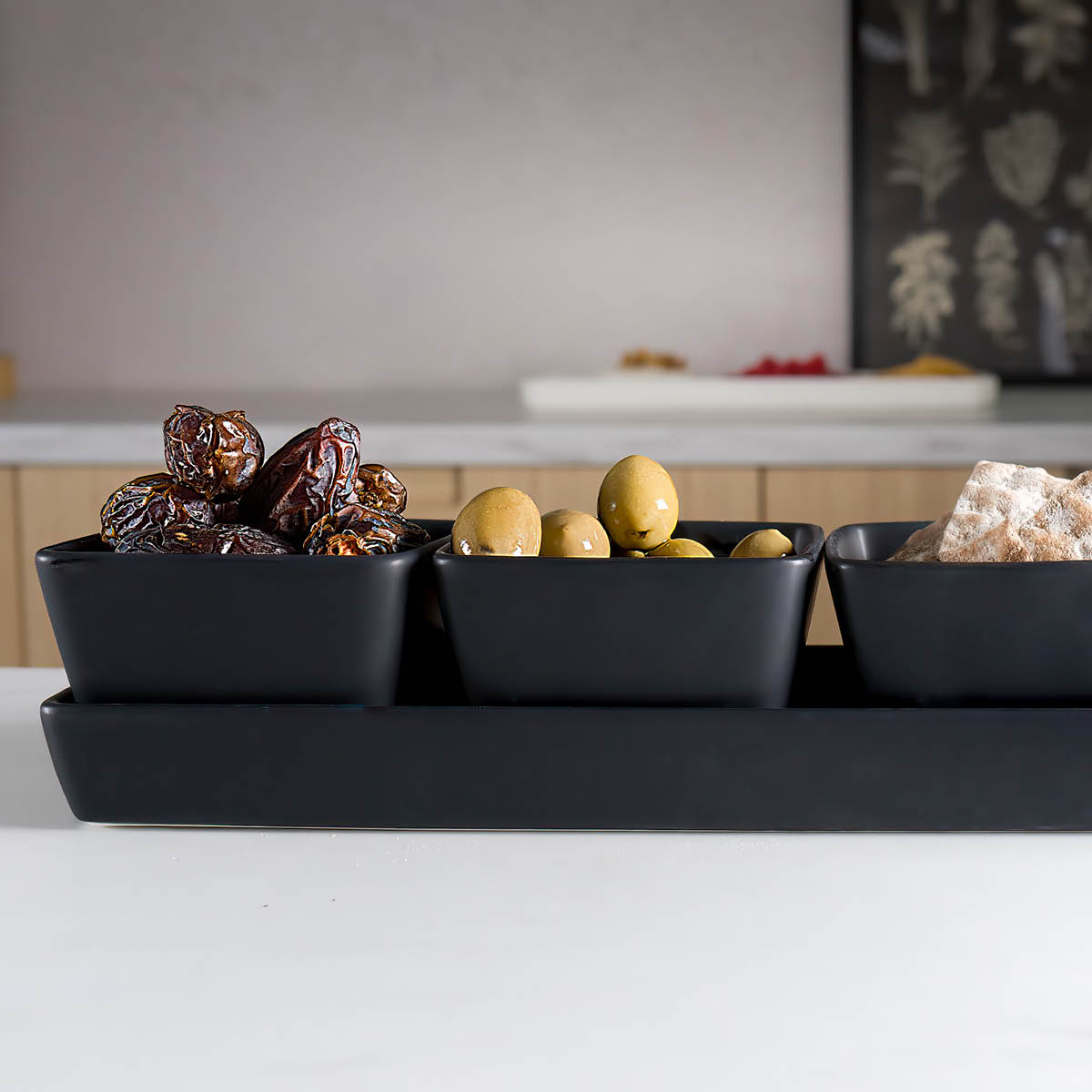 Nor Tapasfat 4 Skålar Svart