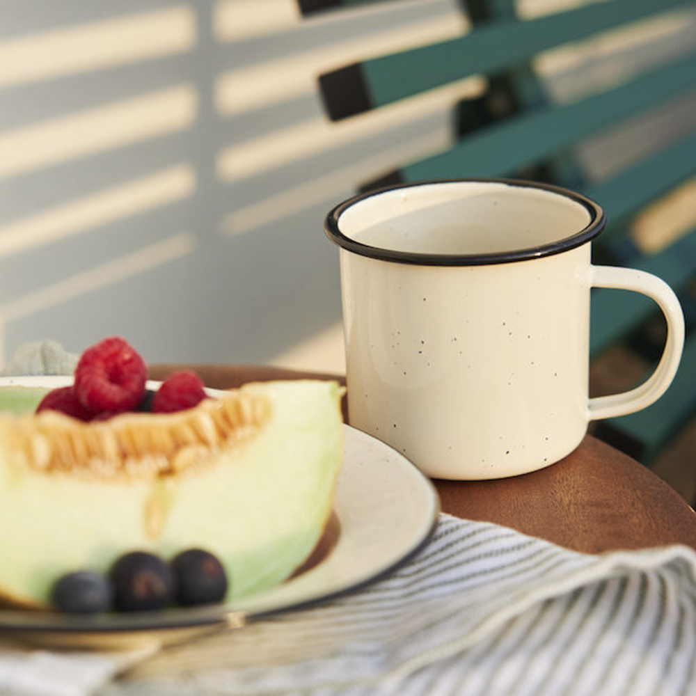 Doris Emaljmugg 35 cl Beige