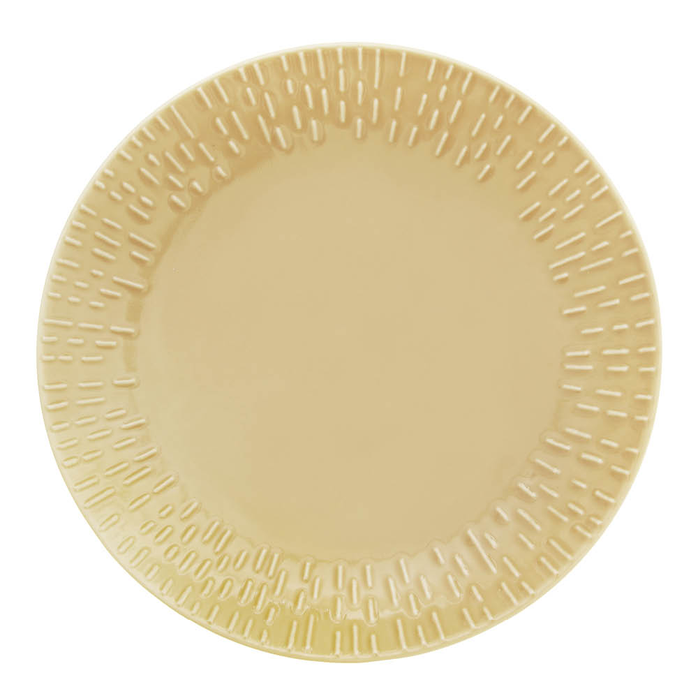 Confetti Desserttallrik 21 cm Senap