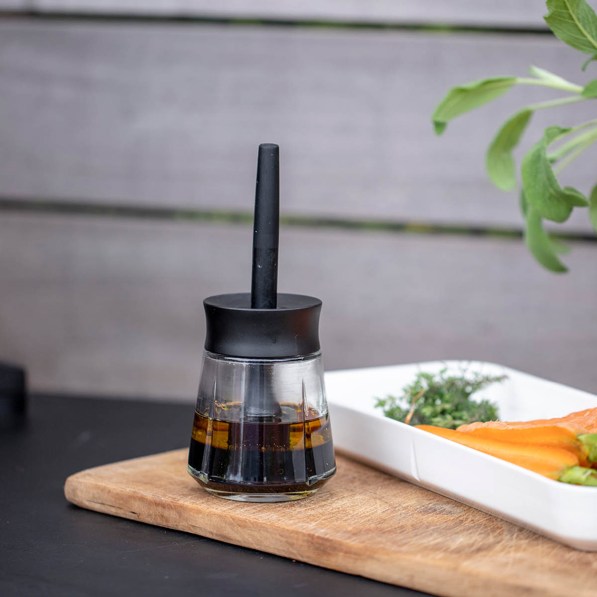 Grand cru Marinadglas M/Pensel 25 cl Svart