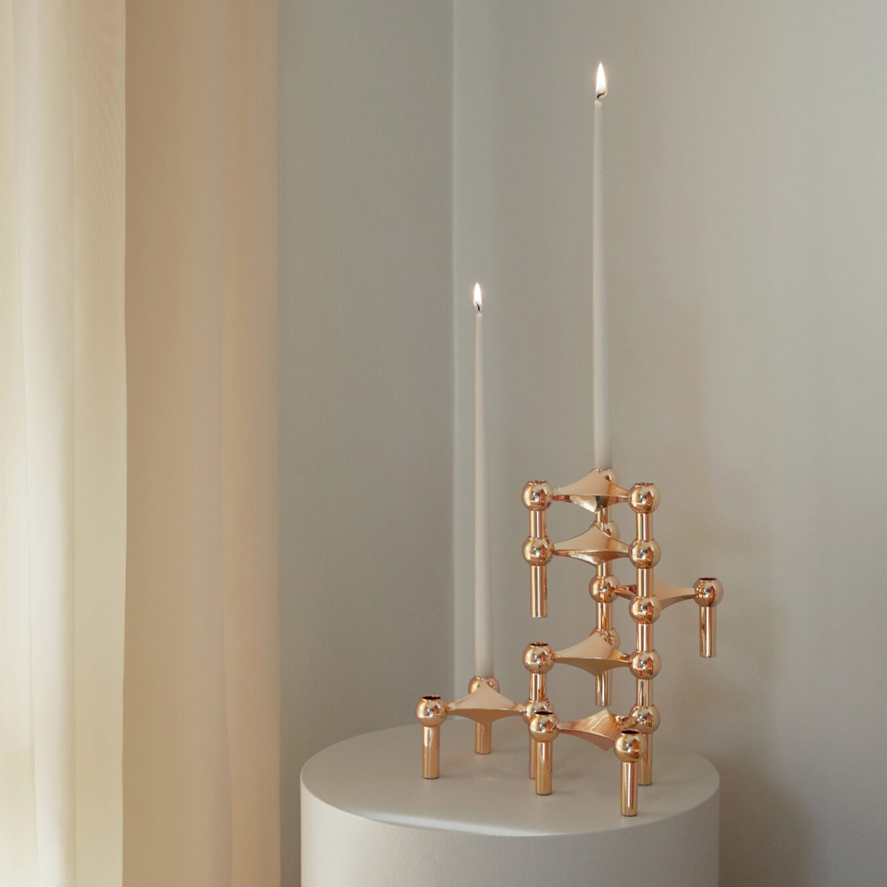 Stoff Nagel Ljusstake Rose Guld