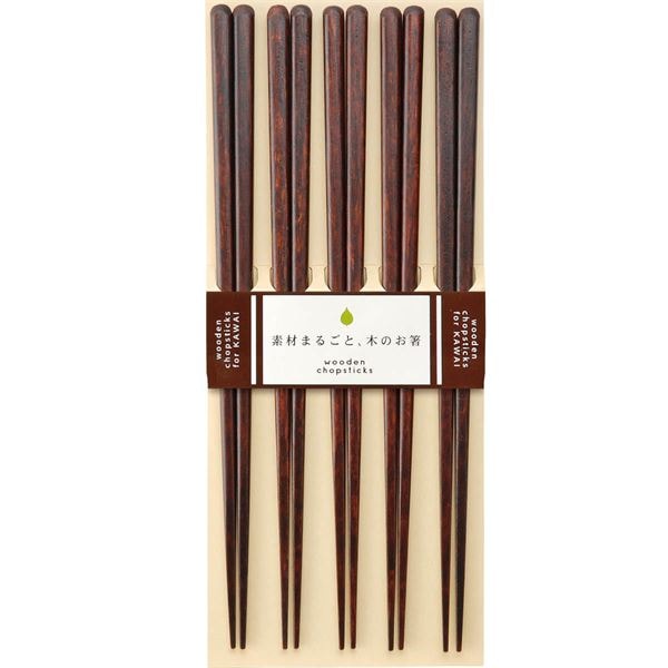 Ätpinnar Plain Wood 5-pack Brun