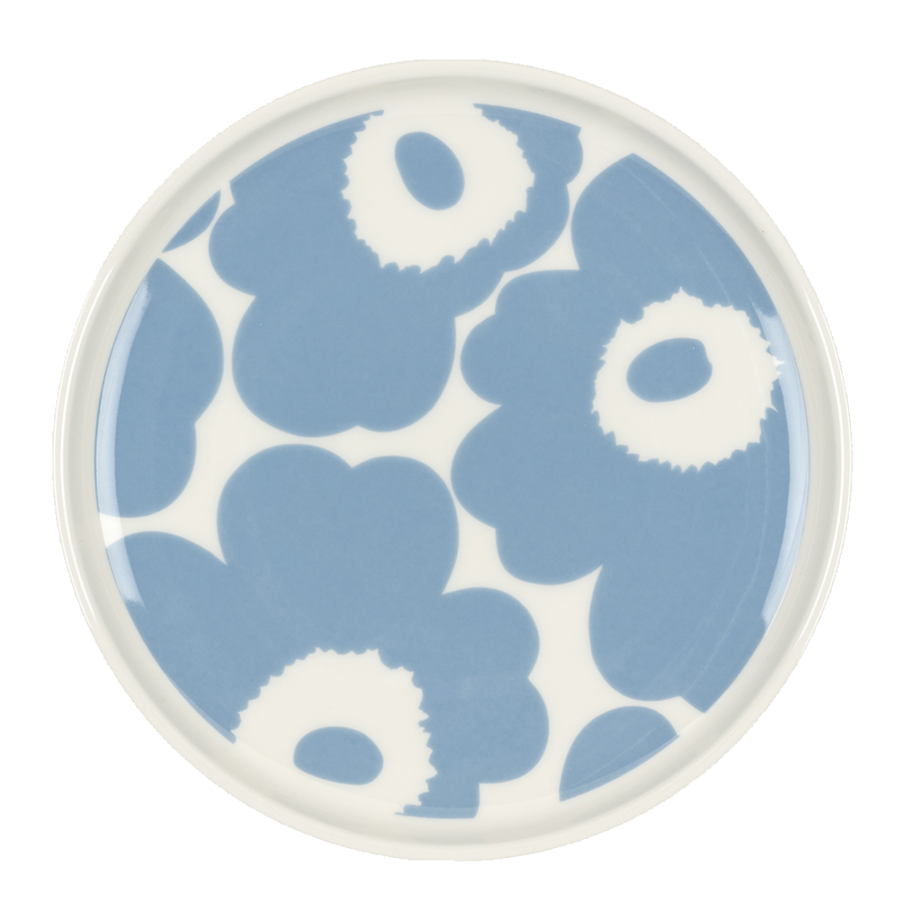 Unikko Tallrik 13,5 cm Sky Blue/Vit