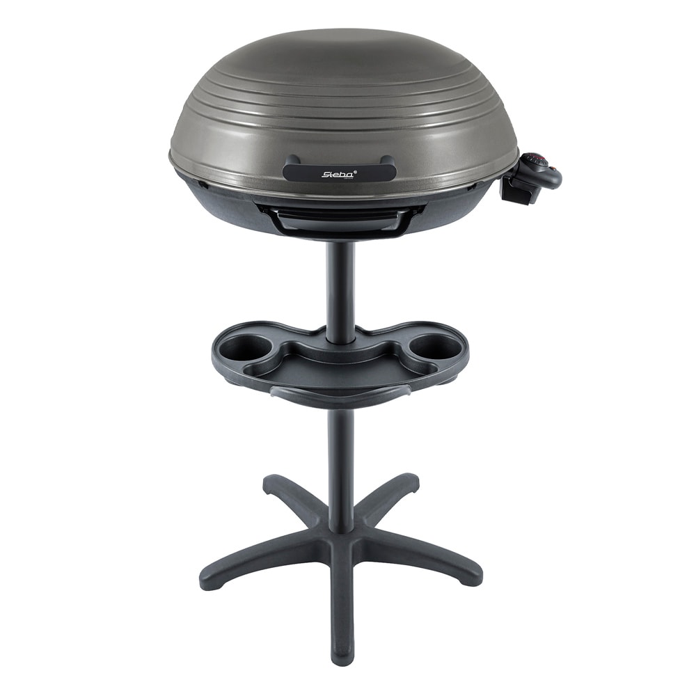 Stående Grill med Lock Svart/Grå