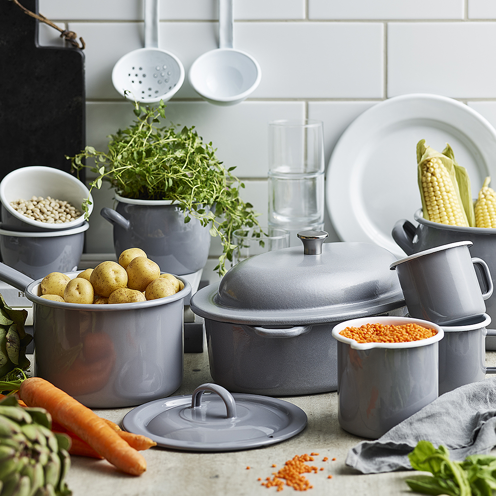 Kockums Skål Emaljerat Stål 10 cm Grå