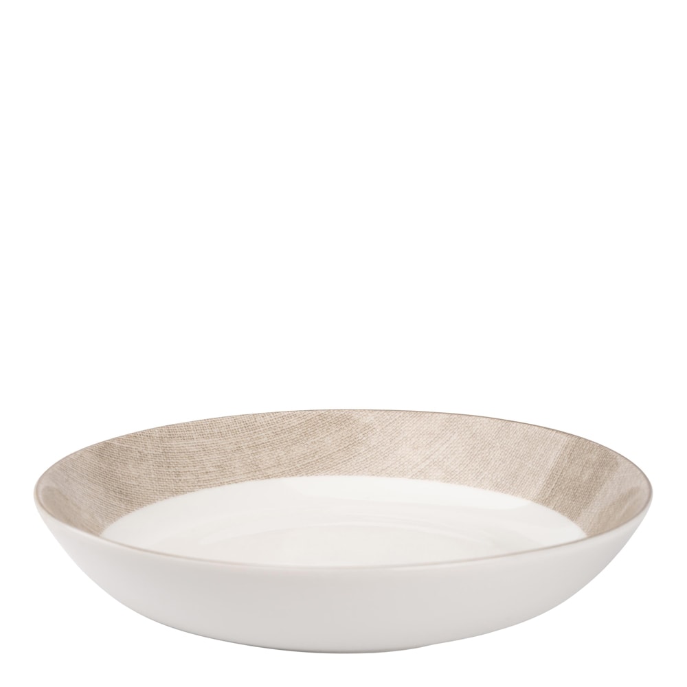 Linen Djup tallrik 20 cm Beige