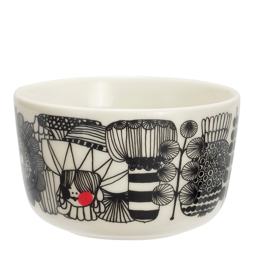 Siirtolapuutarha Skål 25 cl Svart/Vit blommor