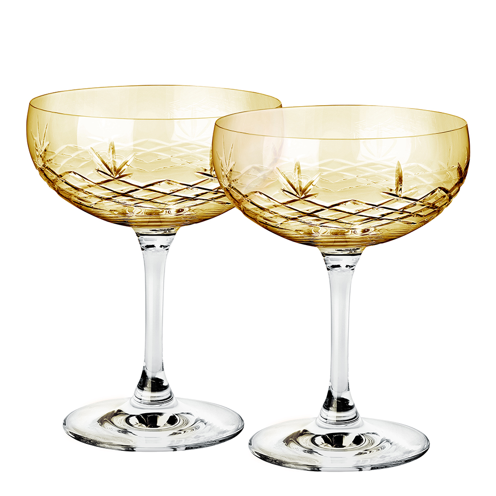 Crispy Gatsby Champagneskål 30 cl 2-pack Gul