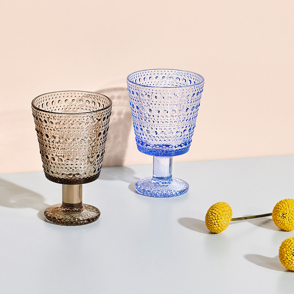 Kastehelmi Glas på fot 2-pack Aqua