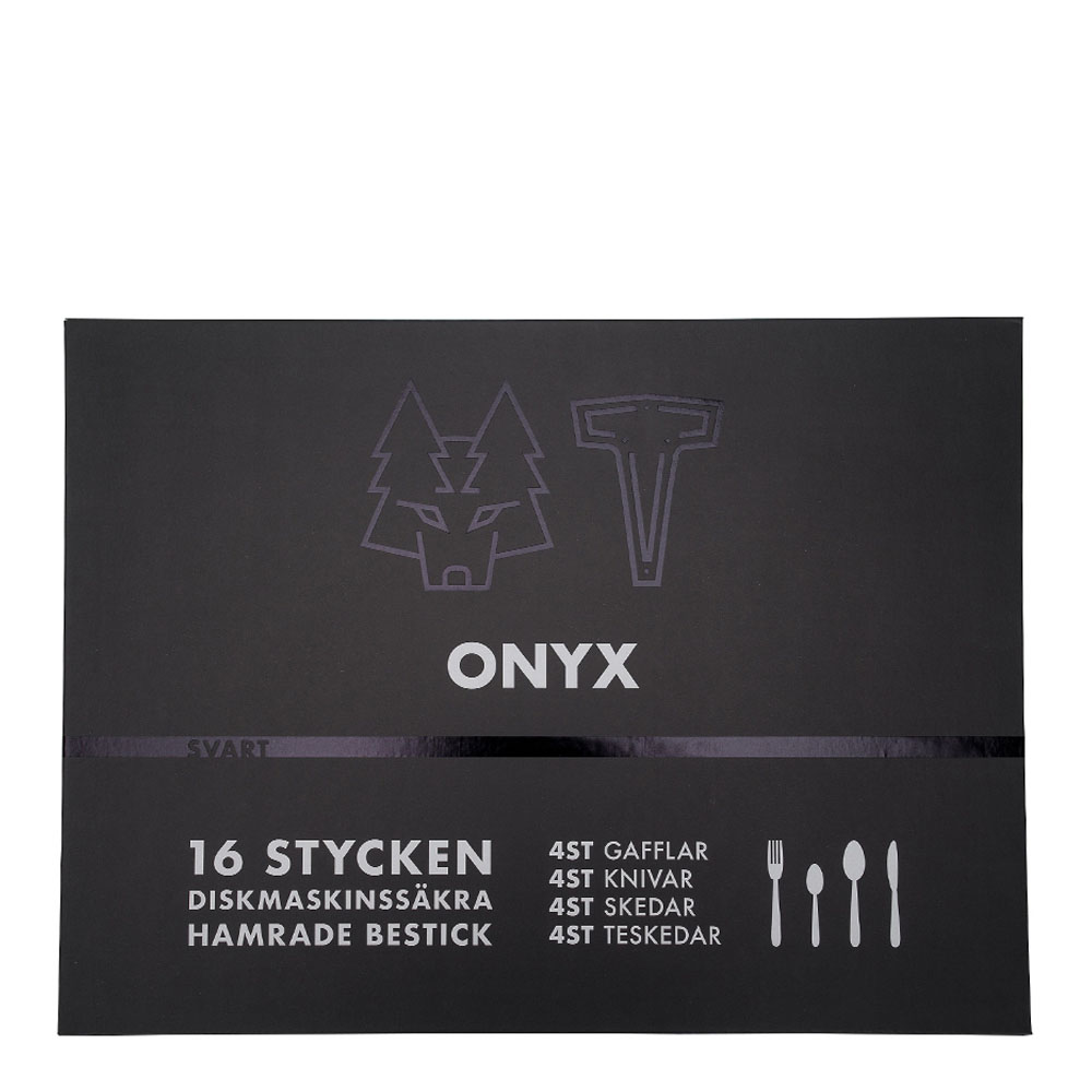 Bestickset 16-delar Onyx Svart
