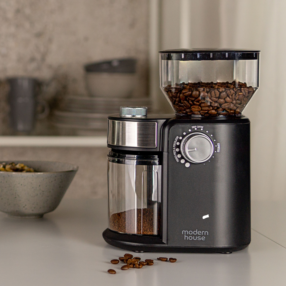 Lundi Kaffekvarn 25 cm Svart/Klar
