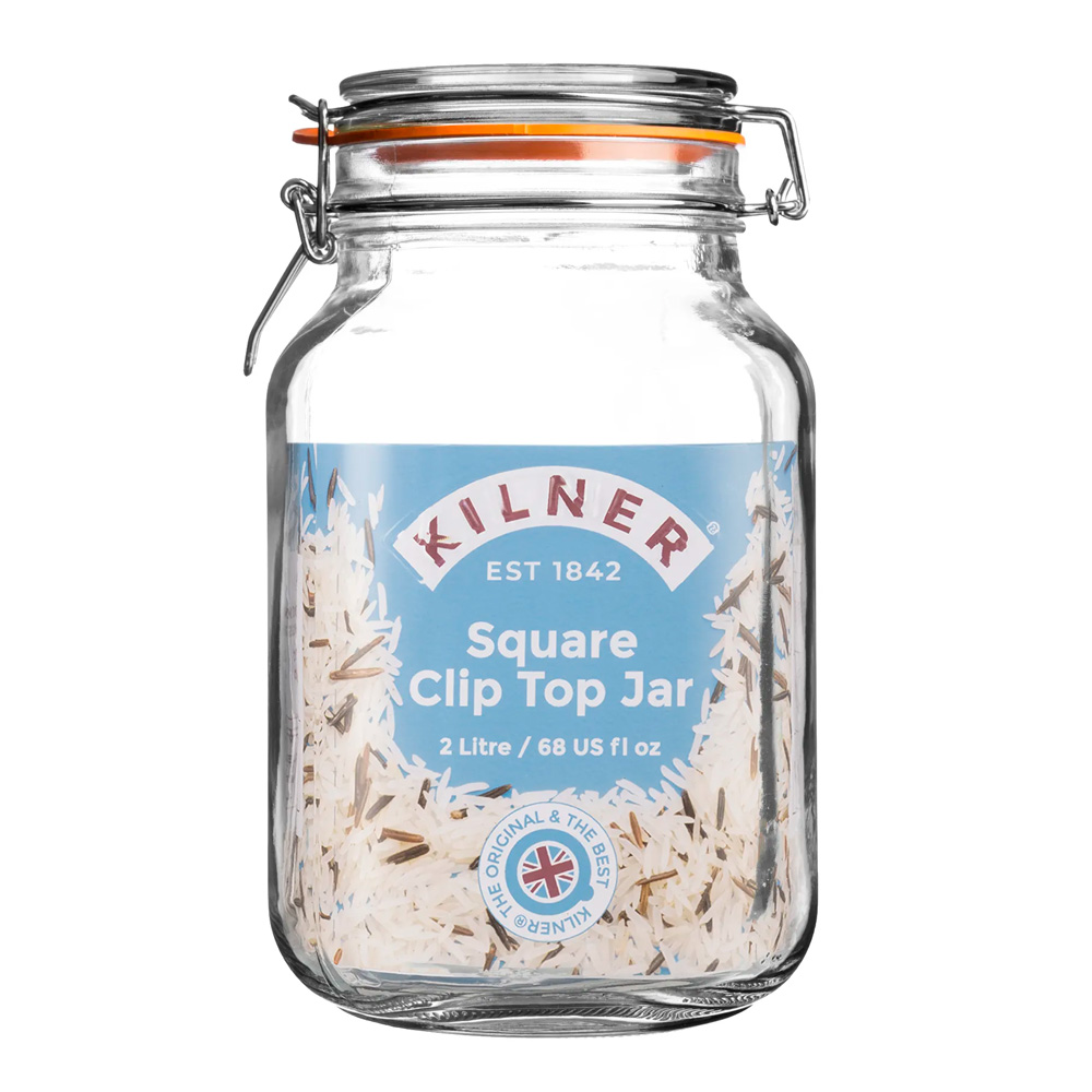 Clip Top Burk Fyrkantig 2 L Bygellock