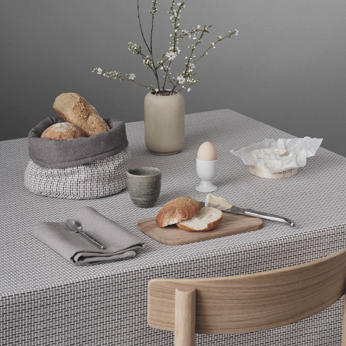 Tygservett 55x55 cm Kaki