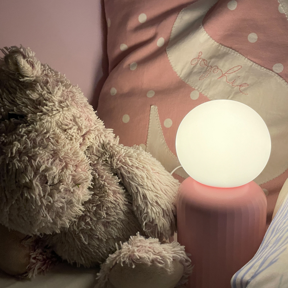 Skittle Lampa med Laddare Pink