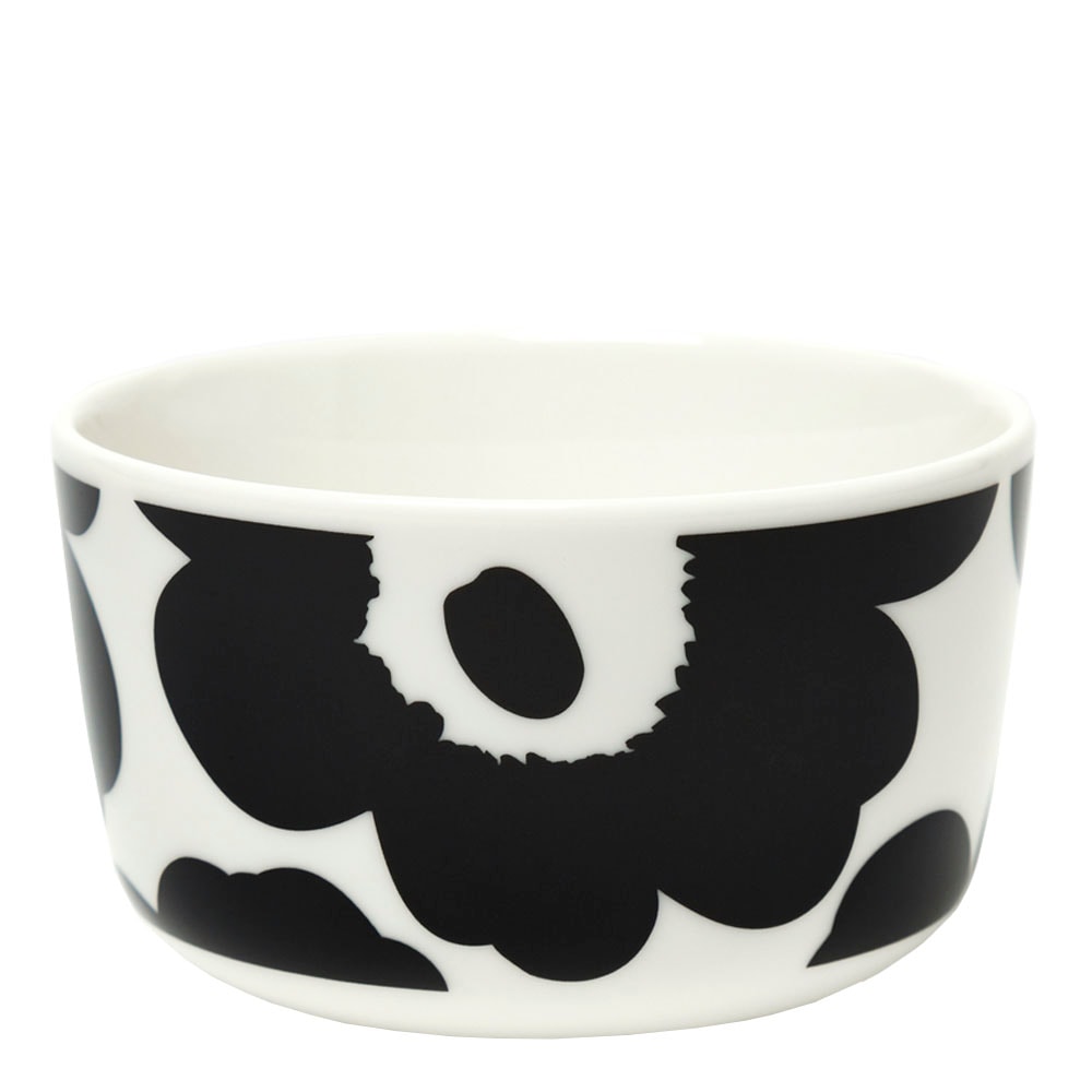 Unikko Skål 25 cl Svart/Vit