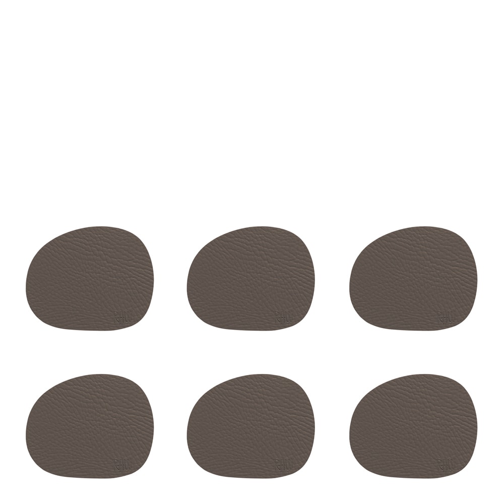 RAW buffalo Glasunderlägg 12,2x10 cm 6-pack Clay