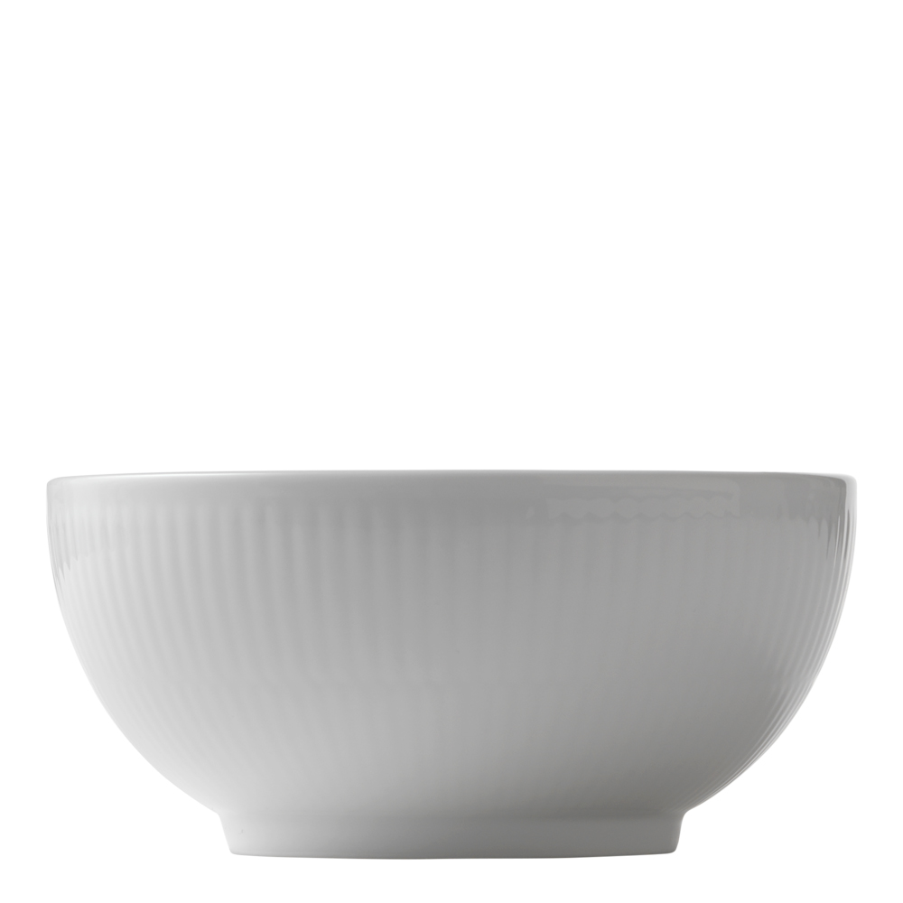 White Fluted Skål 13 cm 47 cl