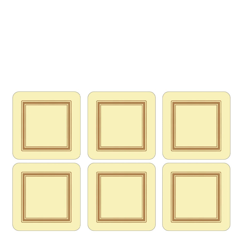 Classic Glasunderlägg 6-pack Kräm