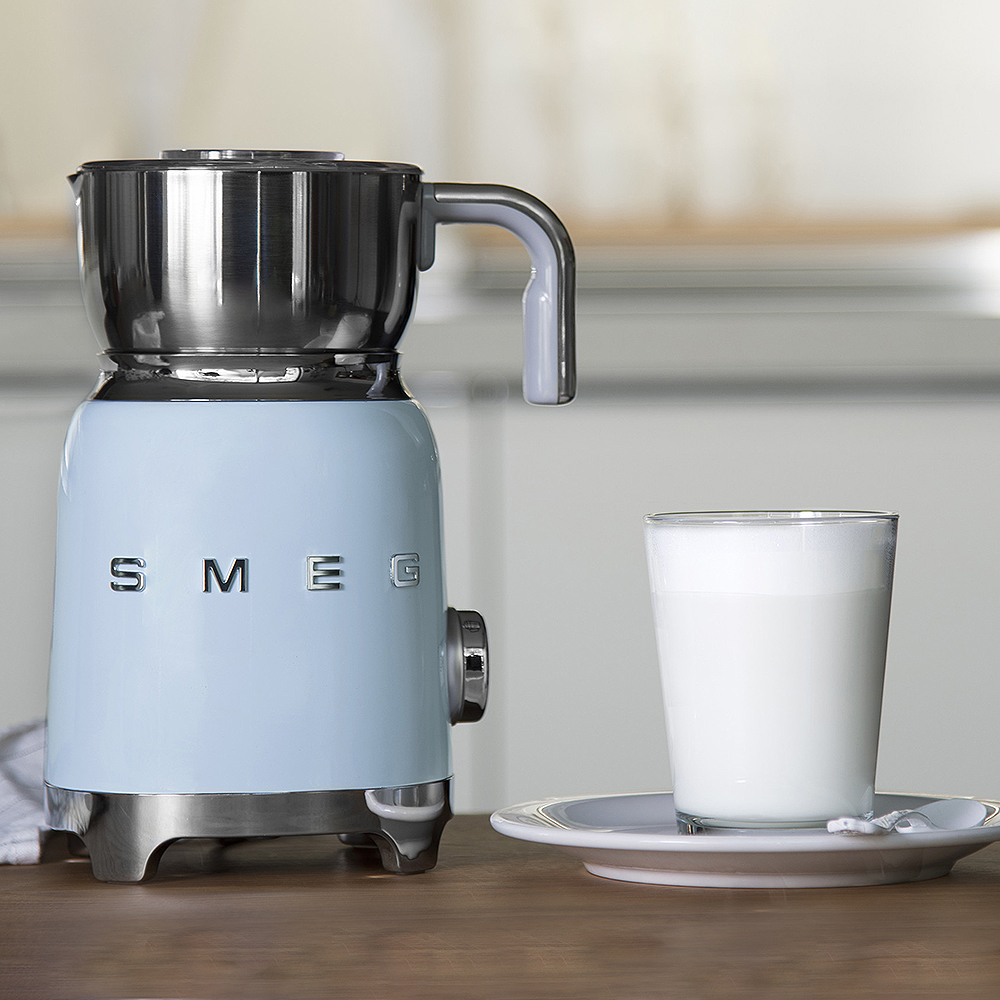 Smeg 50's Style Mjölkskummare Blå