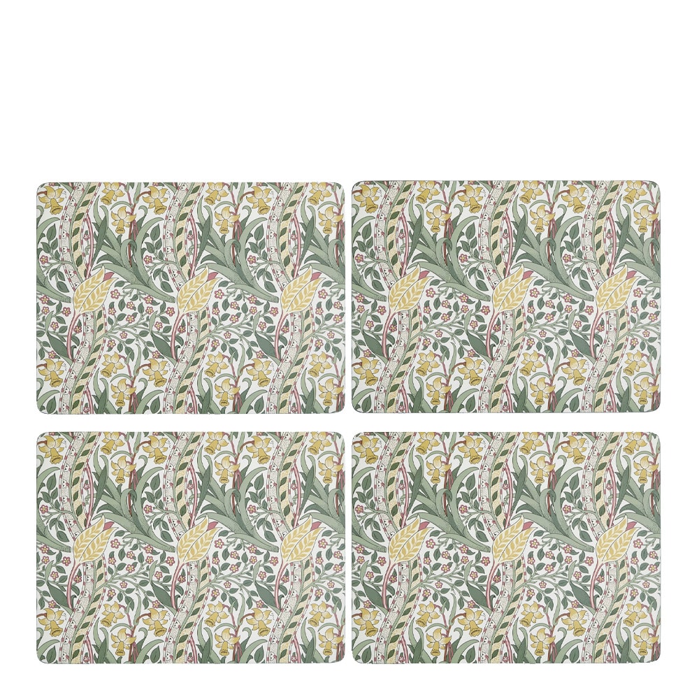 Morris & Co Bordsunderlägg Daffodil 4-pack Flerfärgad