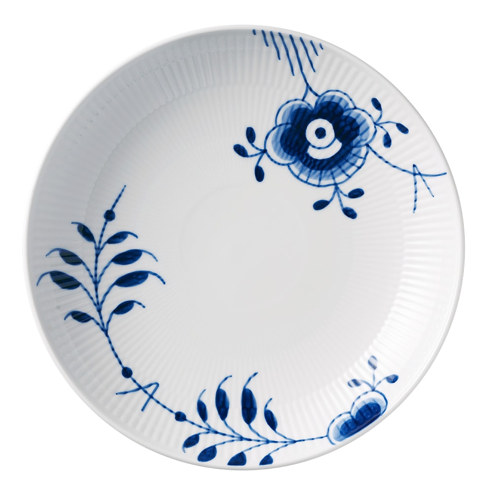 Blue Fluted Mega Tallrik djup 25 cm