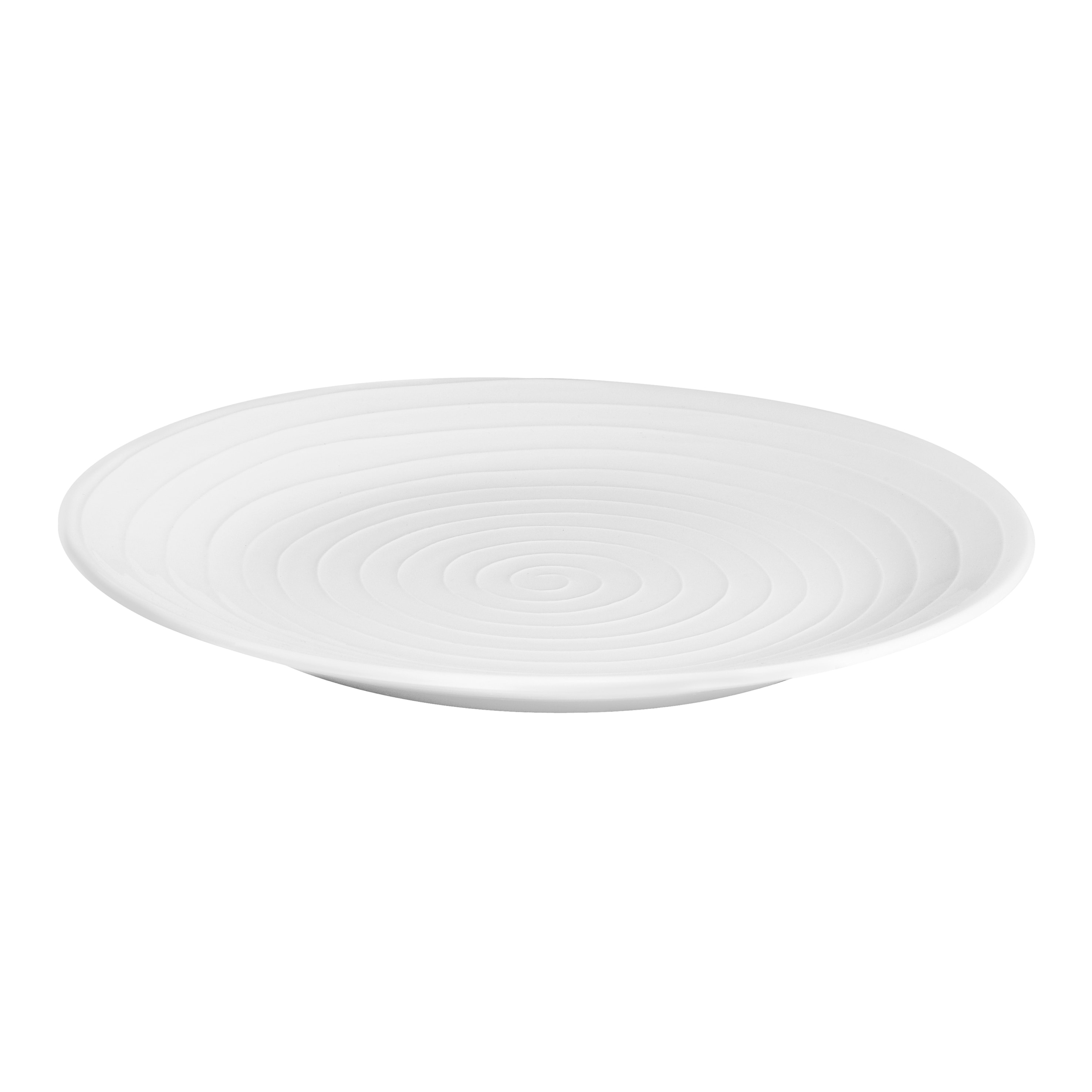 Blond Tallrik flat 28 cm stripe Vit