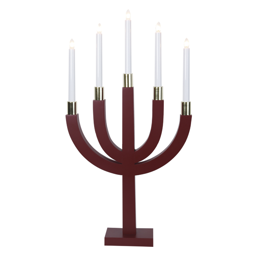 Elias Adventsljusstake 67 cm Röd