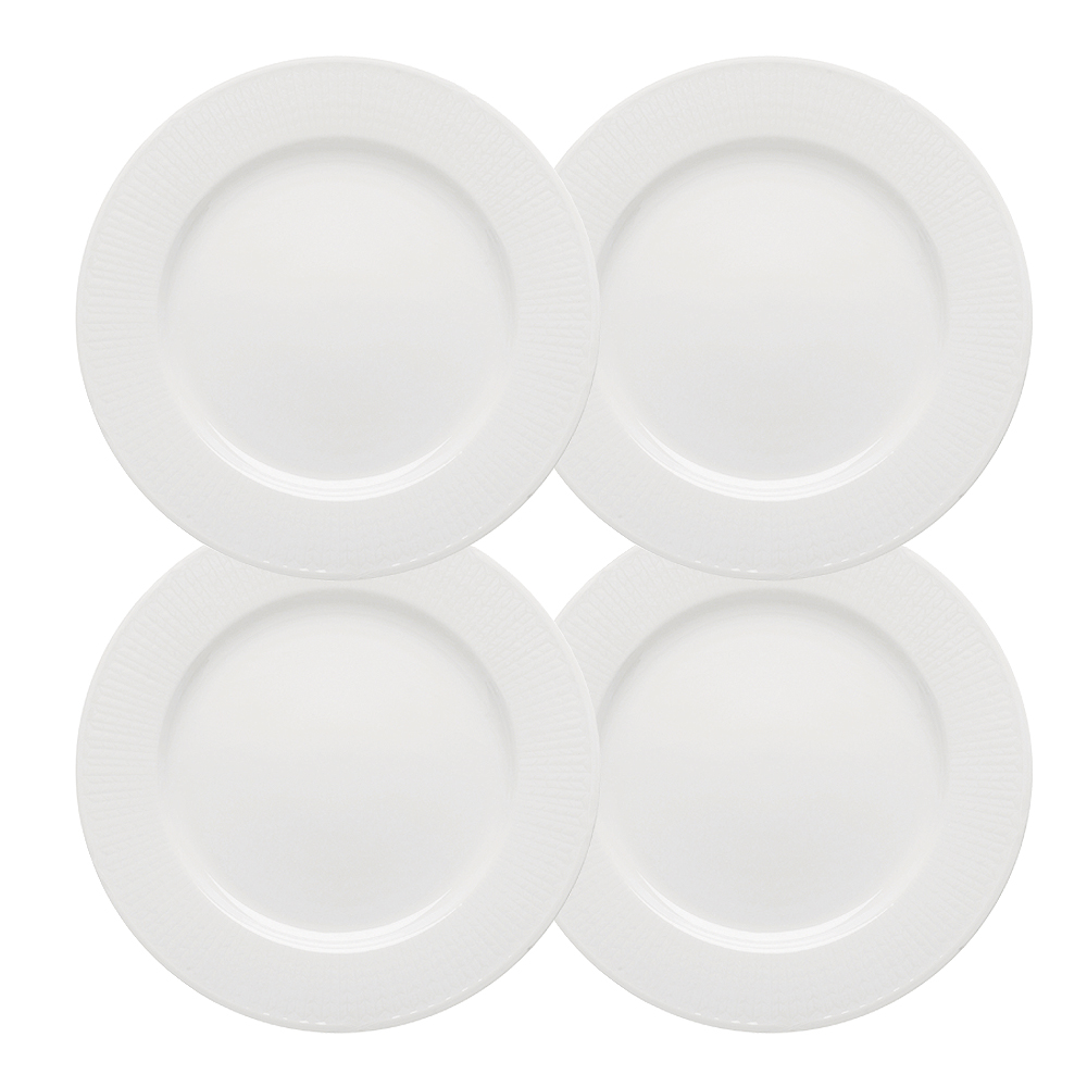 Swedish Grace Tallrik flat 21 cm 4-pack Snö