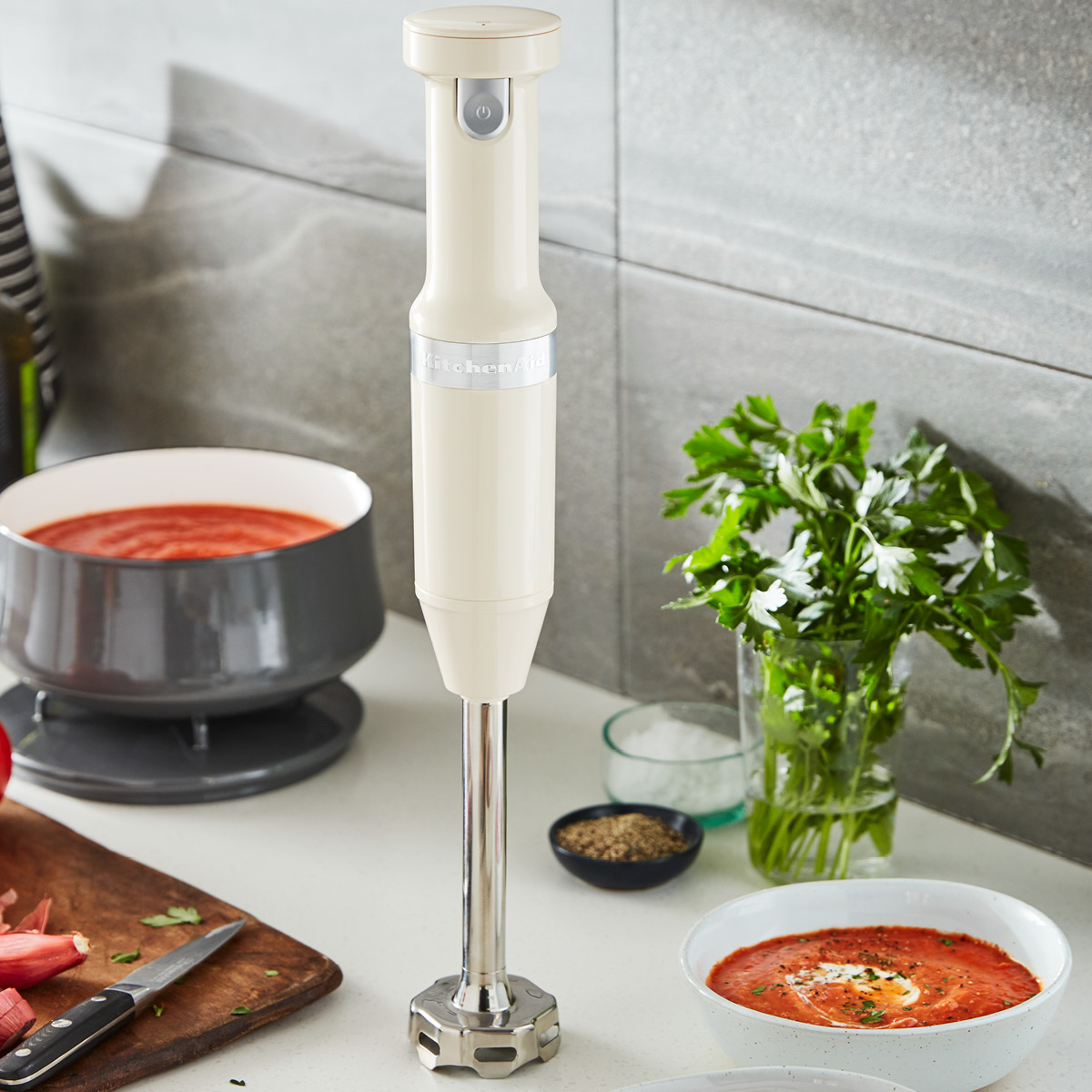 KitchenAid Cordless Stavmixer Sladdlös Crème Vit