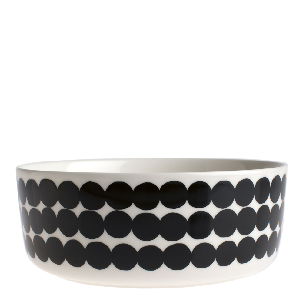 Räsymatto Skål Svart stor prick 1,5 L