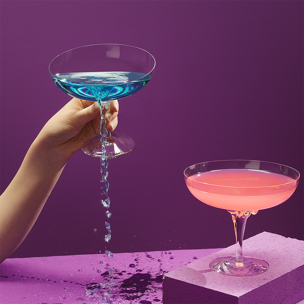 Sugar Dandy Champagneskål 32 cl Blå