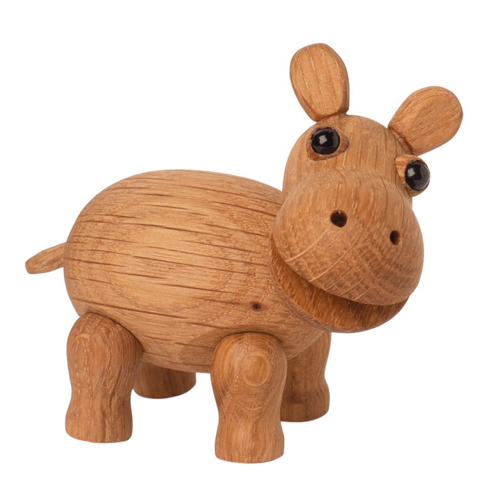 Wilma Flodhäst Baby Trädekoration 7 cm Ek/Lönn