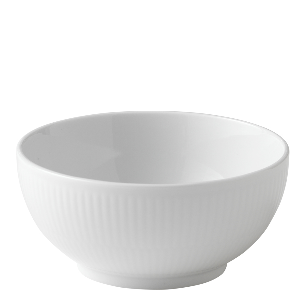 White Fluted Skål 13 cm 47 cl