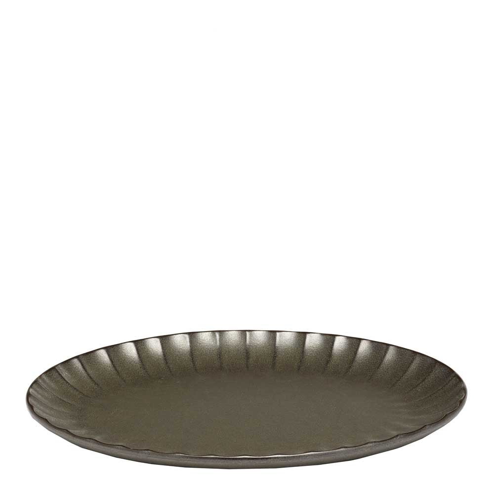 Inku Tallrik oval 25 cm Grön