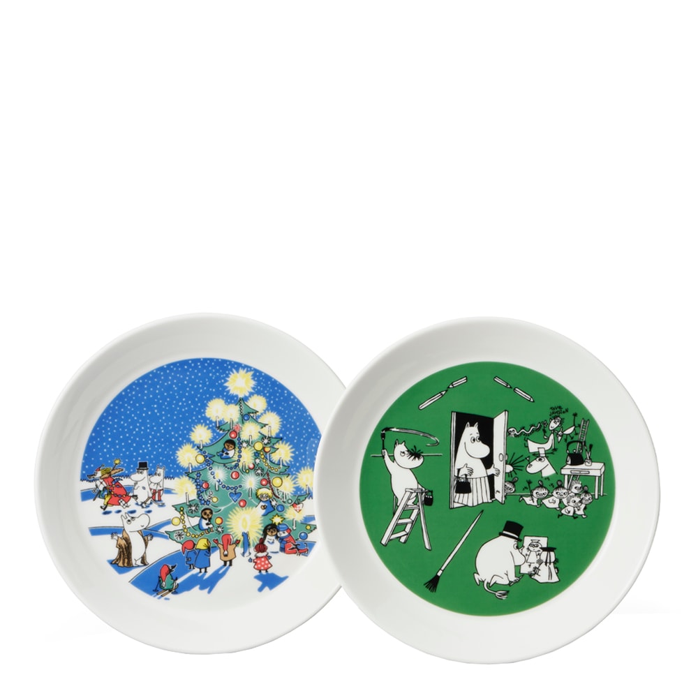 Mumin Tallrikset Teckning & Jul