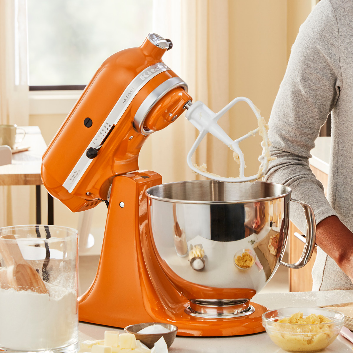 Artisan 5Ksm175Ps Köksmaskin M/Fällbart Drivhuvud 4,8L Honey