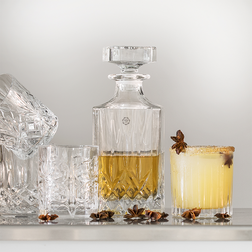 Rumours Whiskeykaraff + 6 Tumblerglas