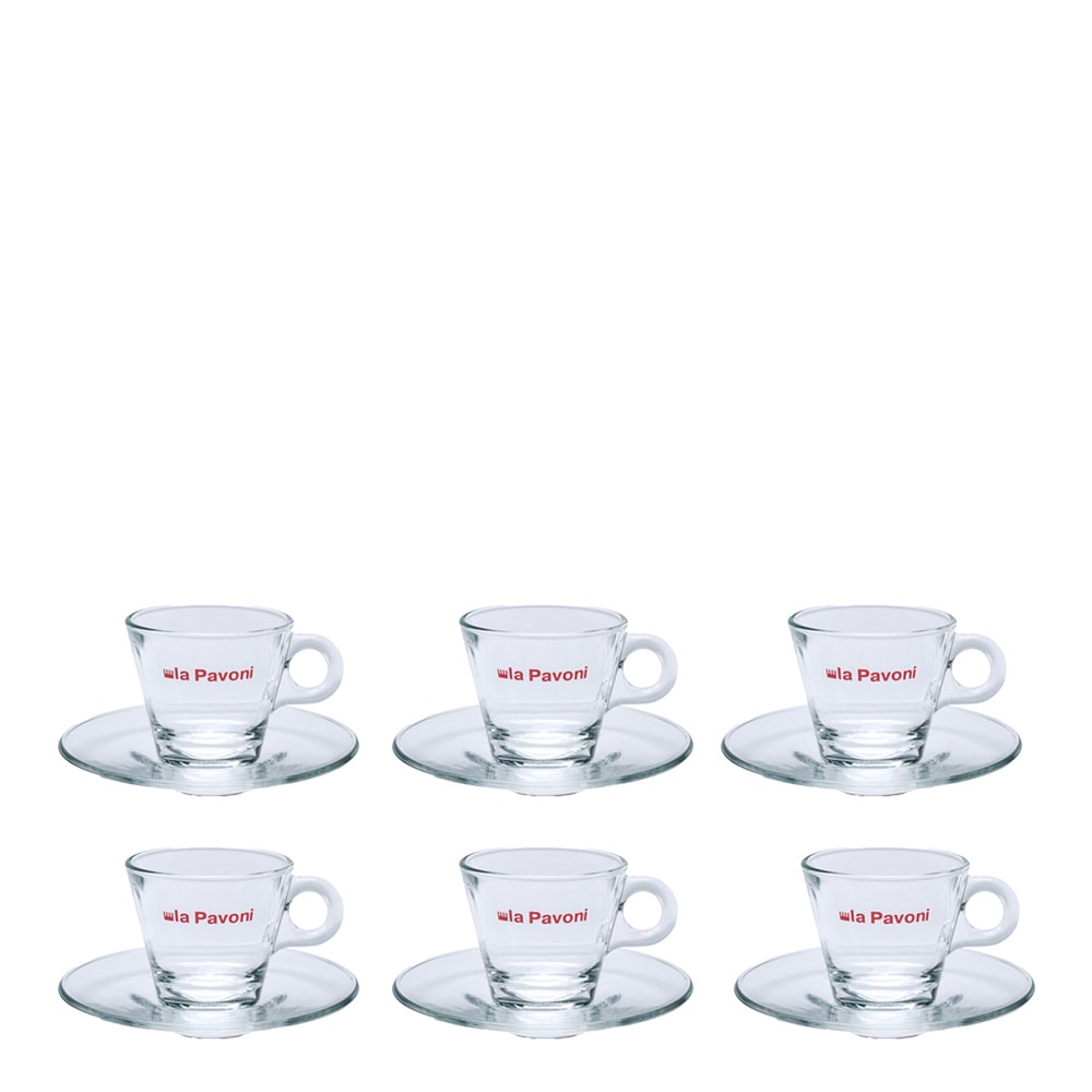 Espressokoppar 7,5 cl 6-pack Klar