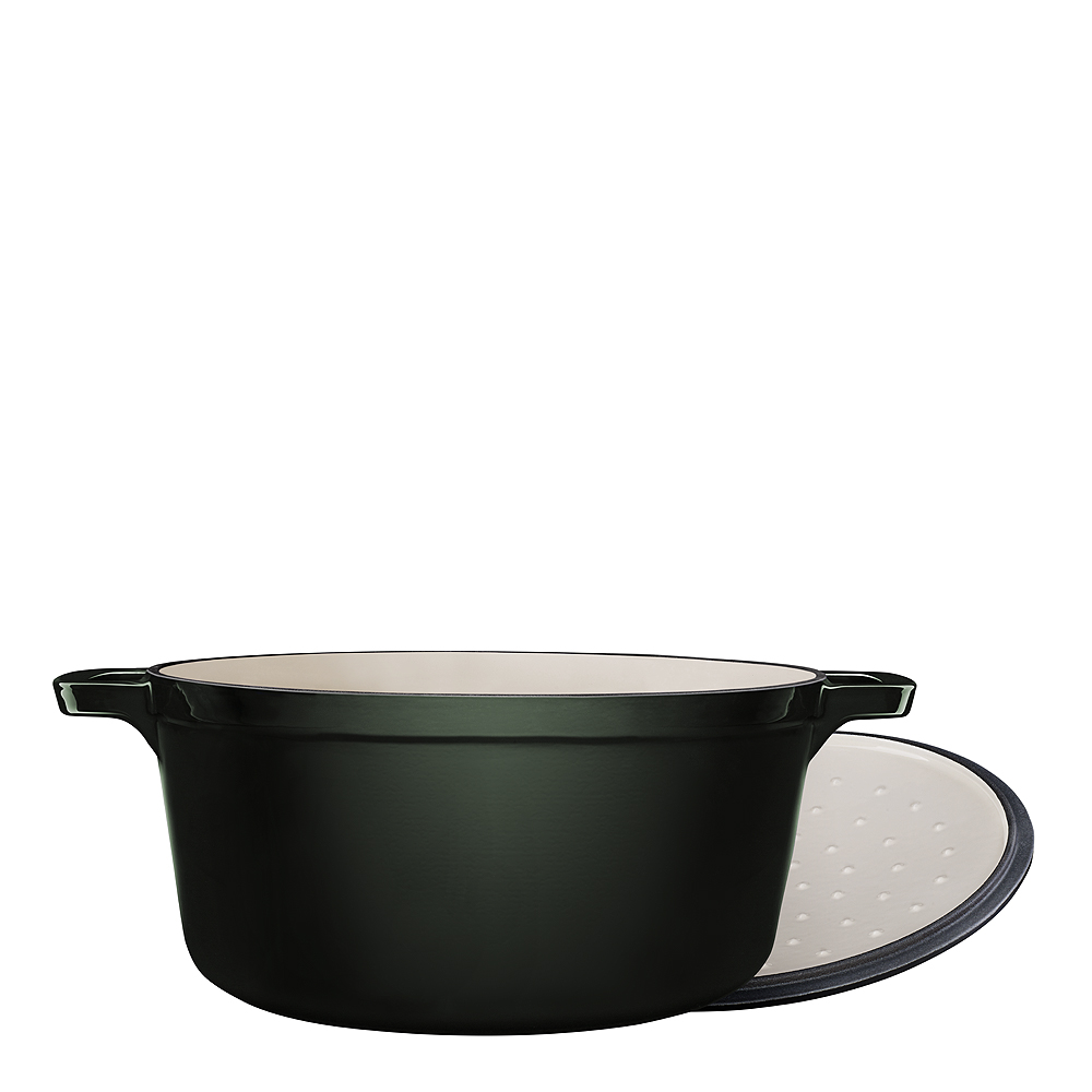 Stenfors Gjutjärnsgryta rund 4,4 L Grön