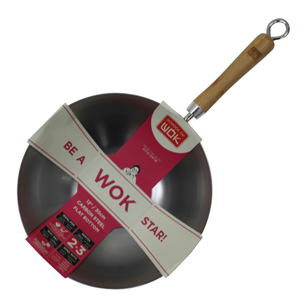 School of Wok Wokpanna 30 cm Kolstål