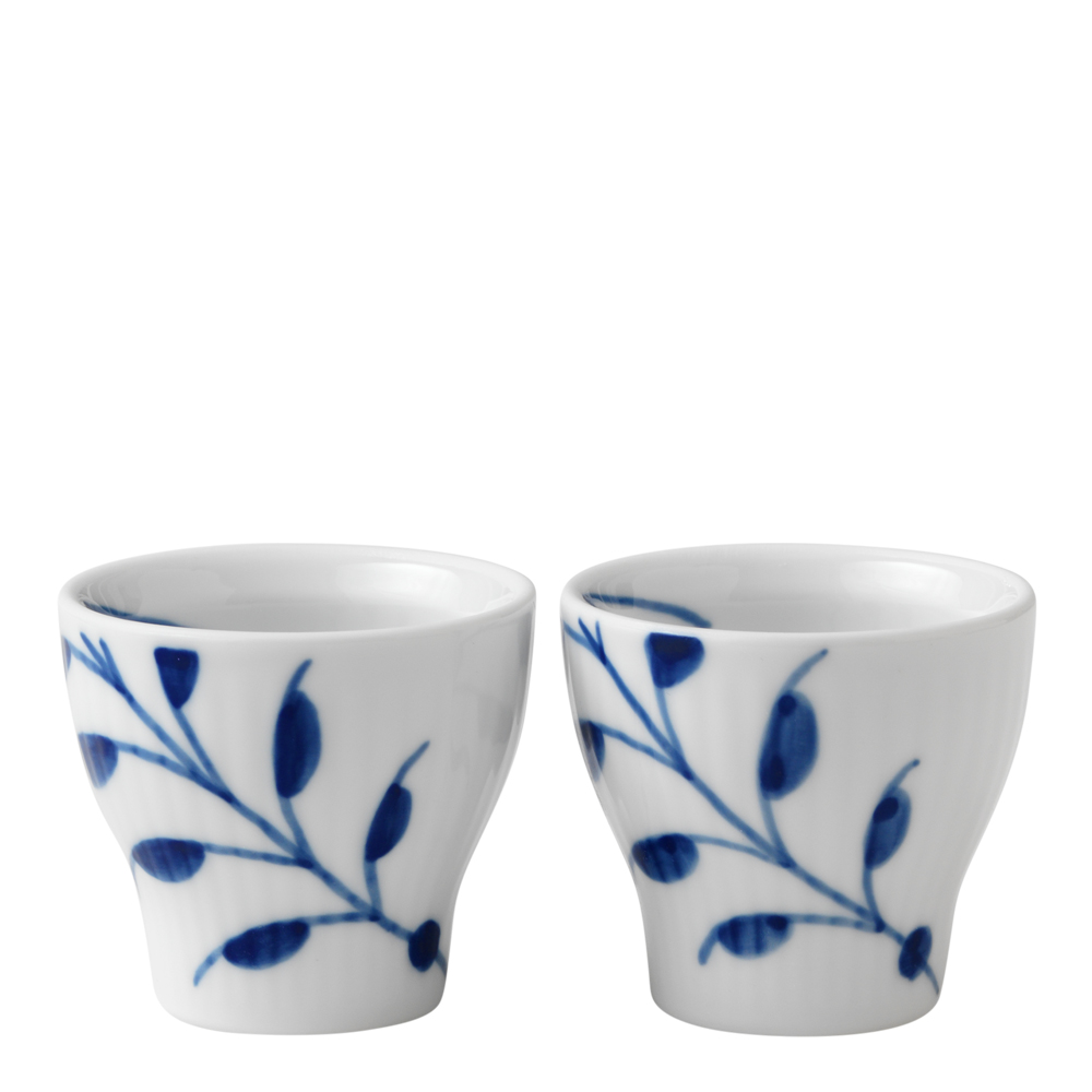 Blue Fluted Mega Äggkopp 2-pack