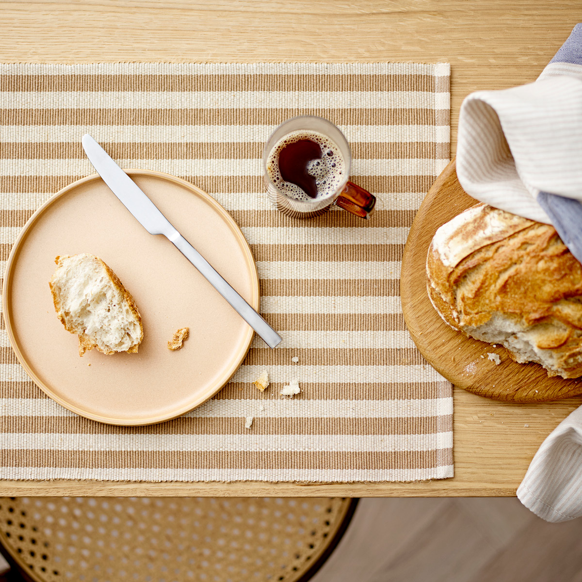 Statement Stripe Bordstablett 33x48 cm 2-pack Beige