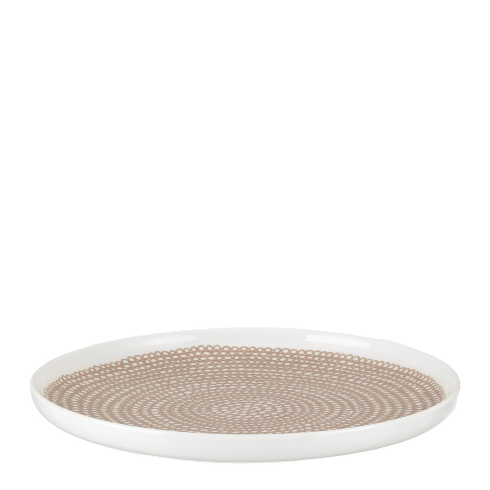 Siirtolapuutarha Tallrik 25 cm Vit/Beige