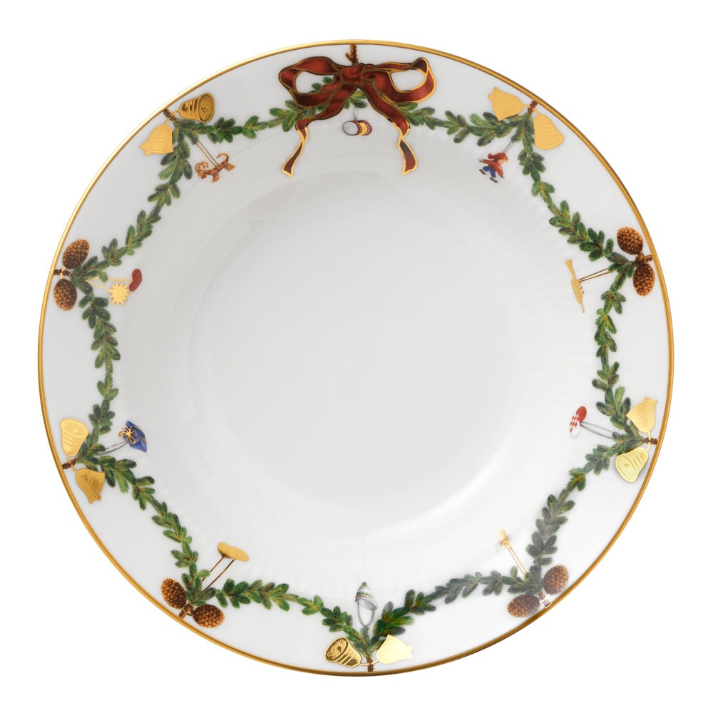 Star Fluted Christmas Tallrik Djup 17 cm