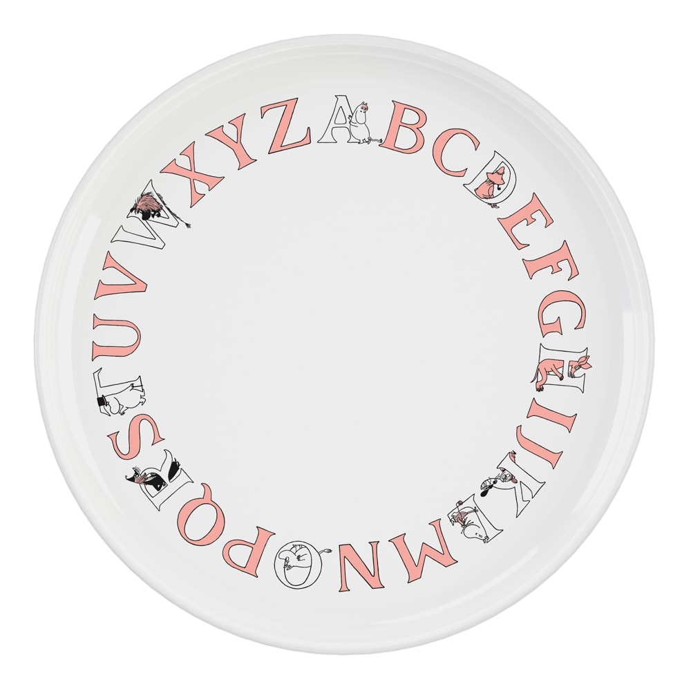 Moomin ABC Tallrik 20 cm Vit/Salmon