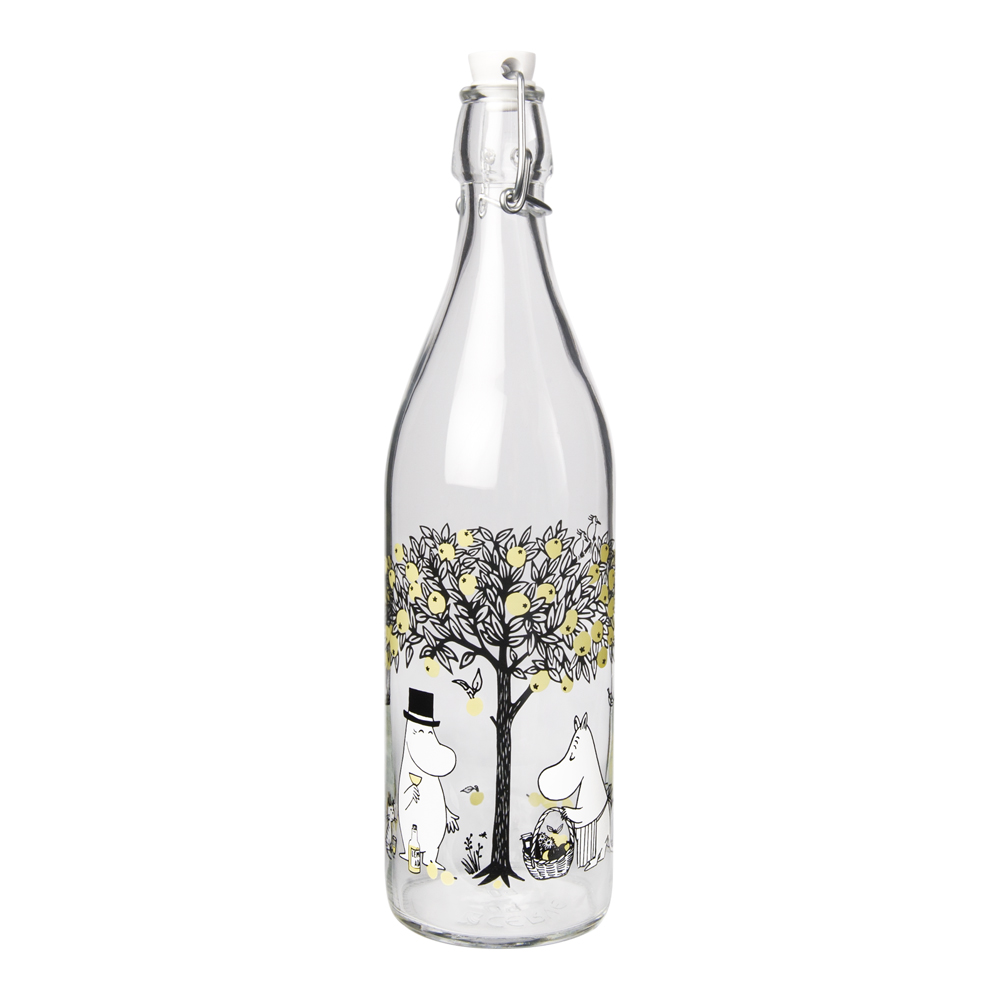 Mumin Glasflaska Äpplen 1 l
