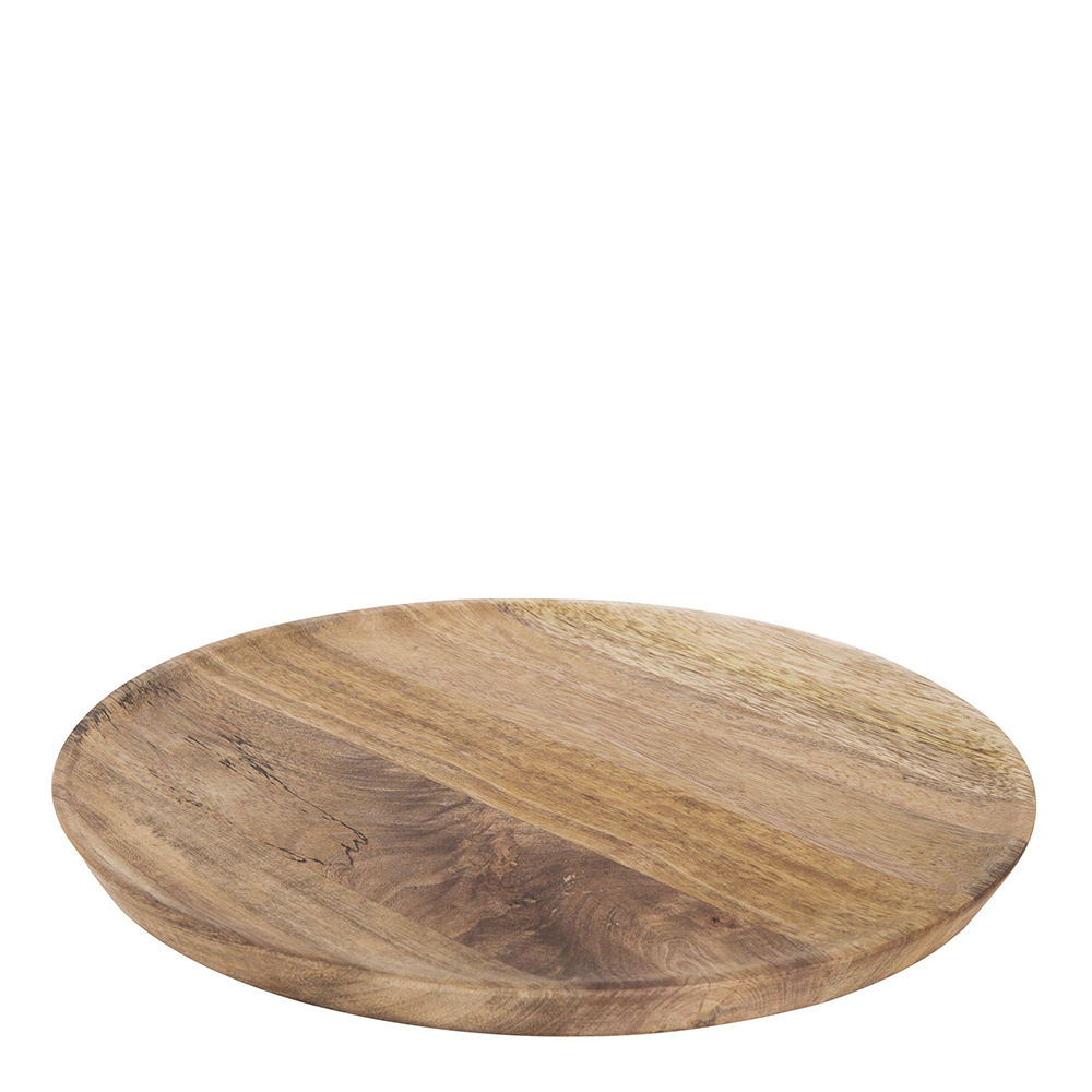 Trevare Dukningstallrik Mangoträ 32 cm Brun