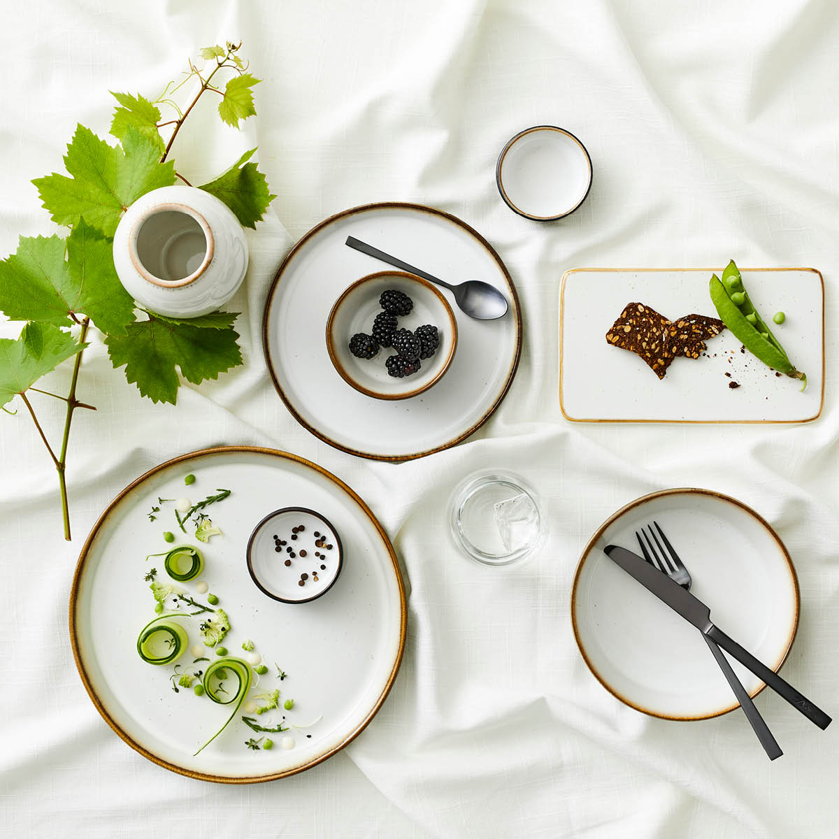 Tallrik Gastro 21 cm Grå/Gräddvit