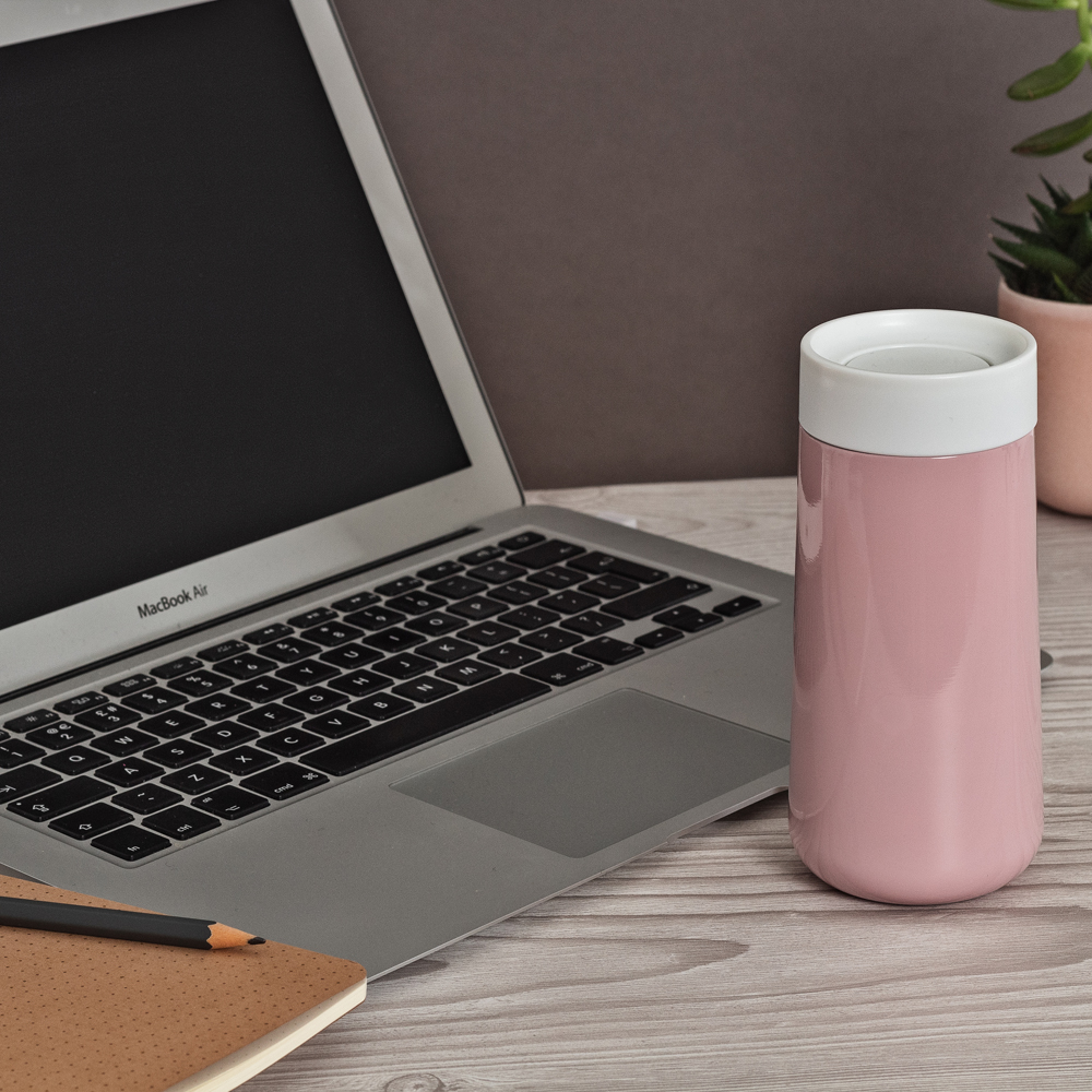 Skittle Travel Mug 24cl Pink & White